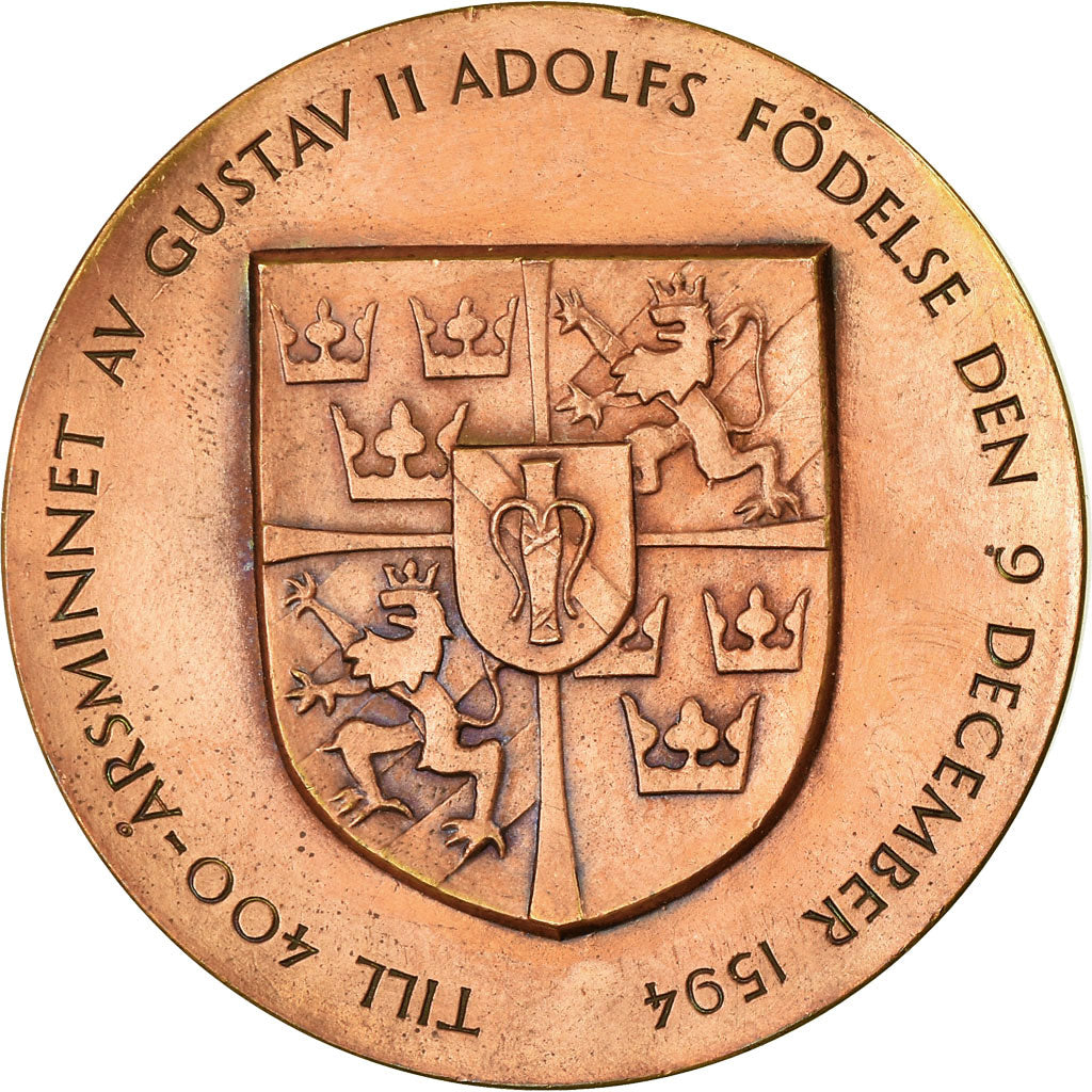 Sweden, Medal, Gustav Adolf, History, MS(63), Bronze