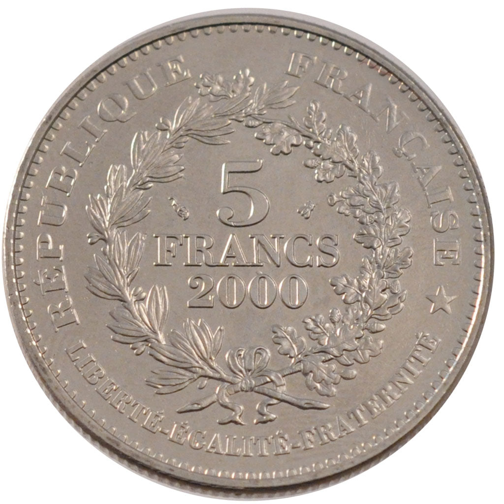 FRANCE, Écu de Saint Louis, 5 Francs, 2000, Paris, KM #1224, MS(60-62), ...