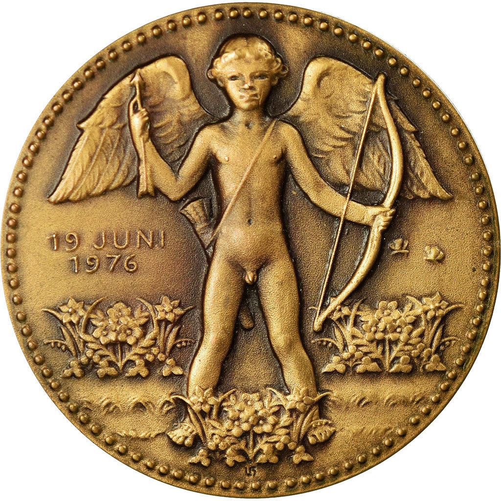 Schweden, Medaille, Carl XVI Gustaf-Silvia, History, 1976, UNZ, Bronze