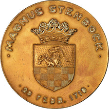 Zweden, Medaille, Magnus Stenbock, History, 1910, ZF+, Bronze