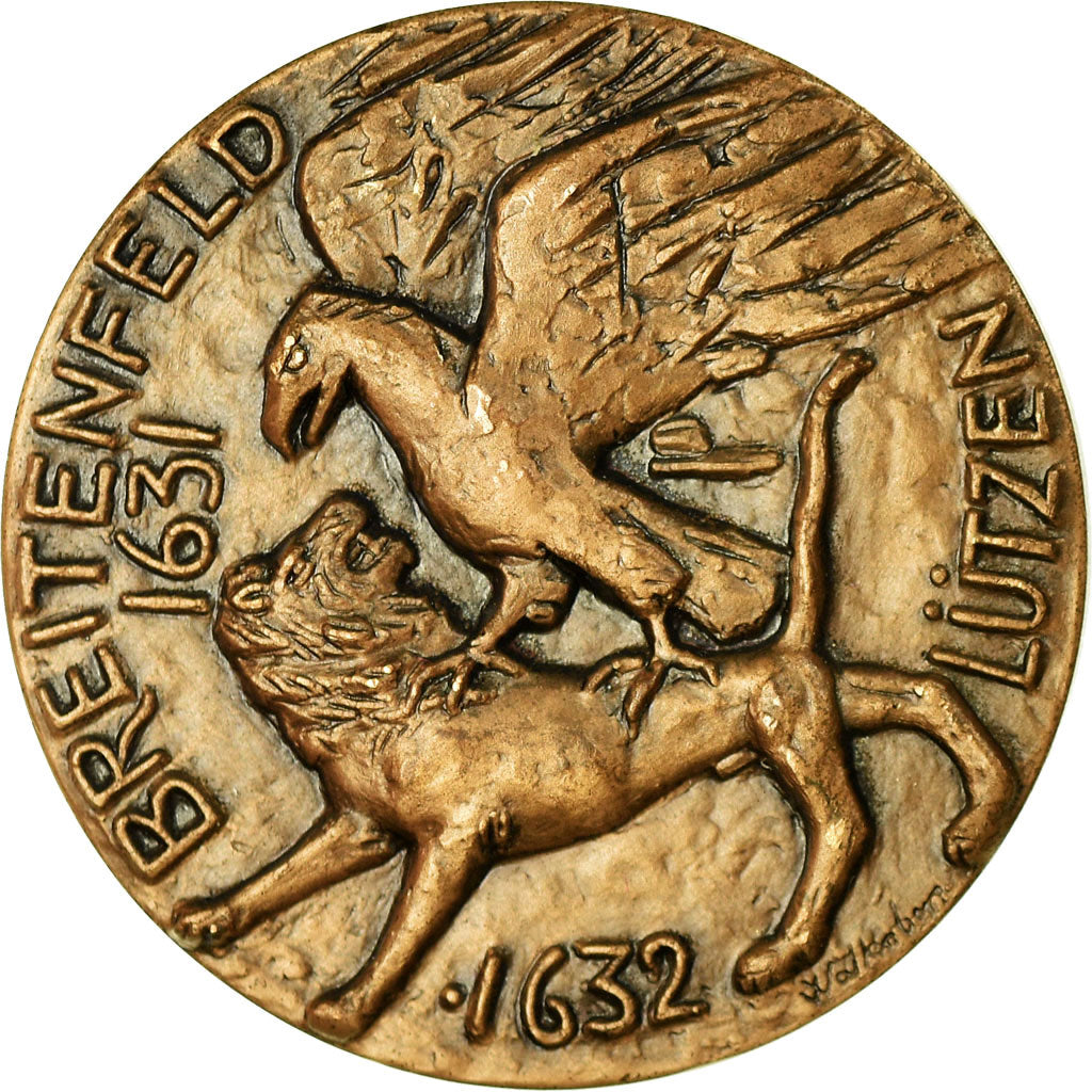 Suecia, medalla, Gustav II Adolf, Breitenfeld Lützen, Wattenberg, SC, Bronce