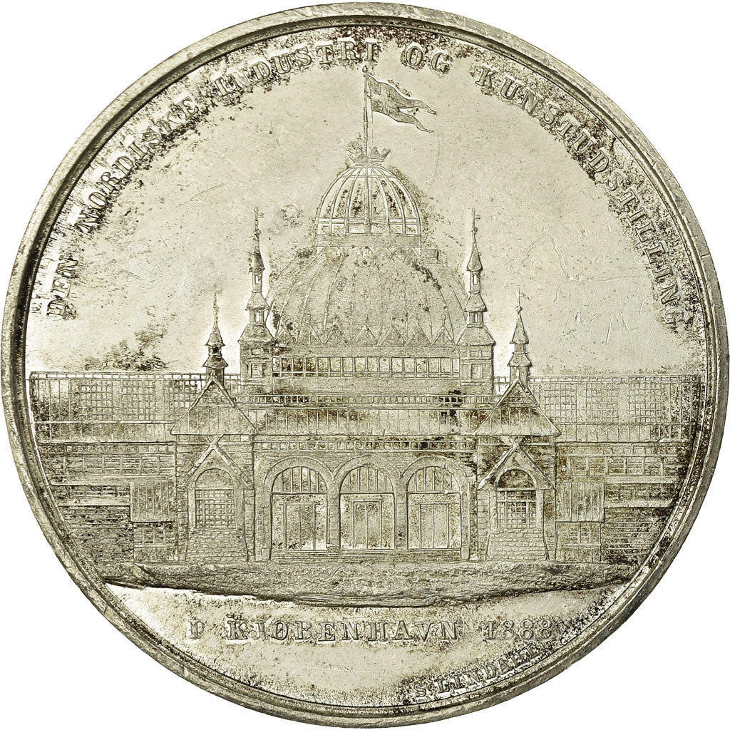 Dania, Medal, Christian den Niende Konge af Danmark, 1888, Lindhahl, AU(50-53)