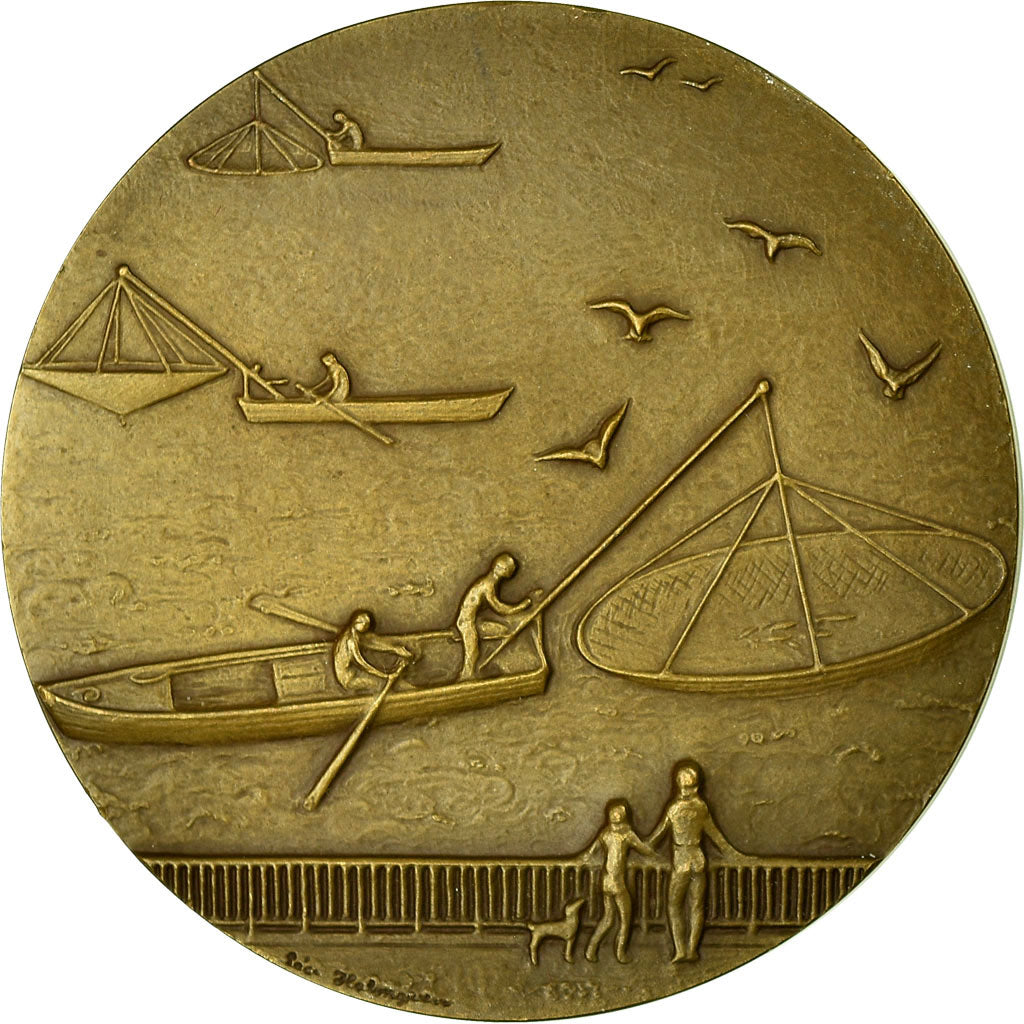 Sweden, Medal, Fishing, 1973, Léo Holmgren, MS(63), Bronze