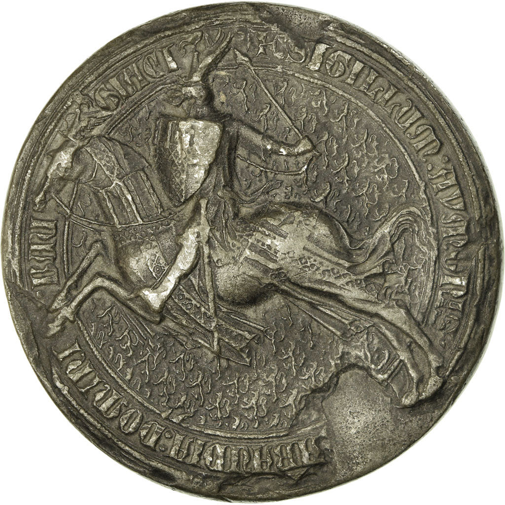 Francia, medalla, Reproduction Sceau Médiéval, History, MBC+, Plomo