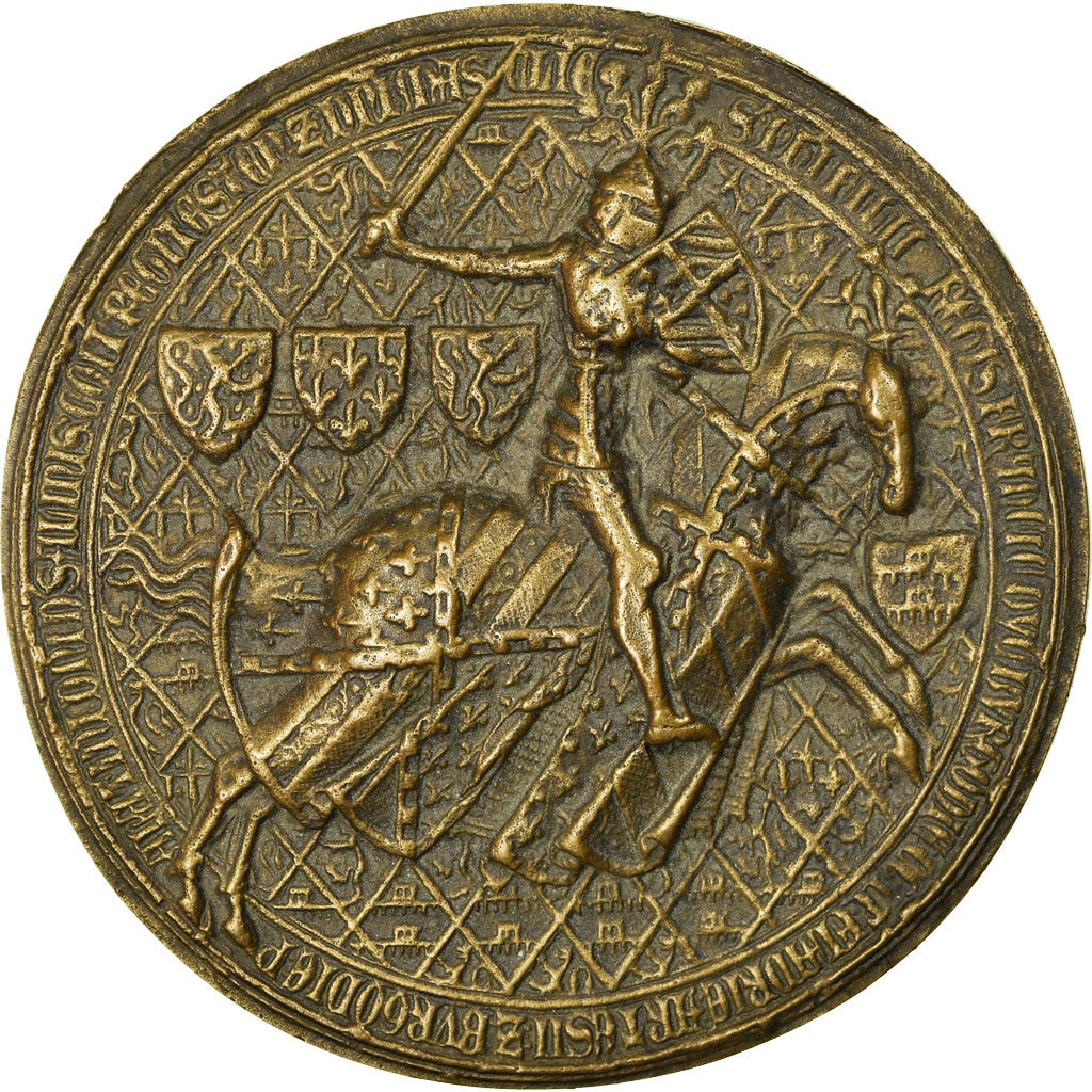 France, Medal, Reproduction Sceau Médiéval, History, AU(55-58), Bronze