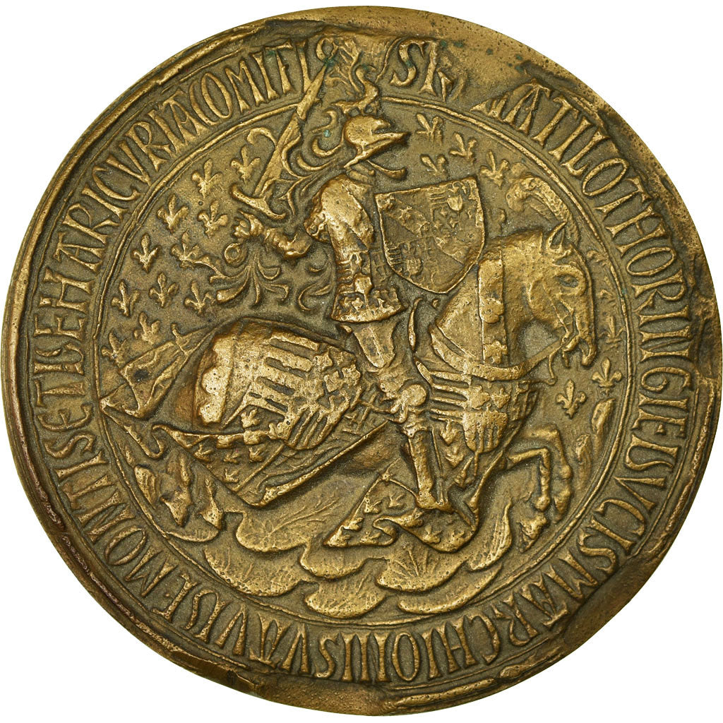 Francia, medalla, Reproduction Sceau Médiéval, History, EBC, Bronce