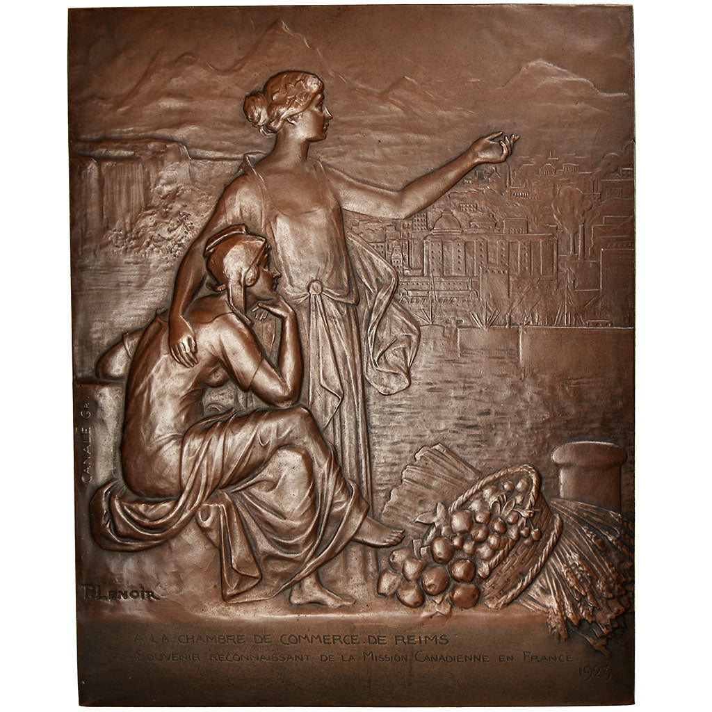 Canadá, Medal, La Mission Canadienne en France, Reims, História, 1923, Lenoir