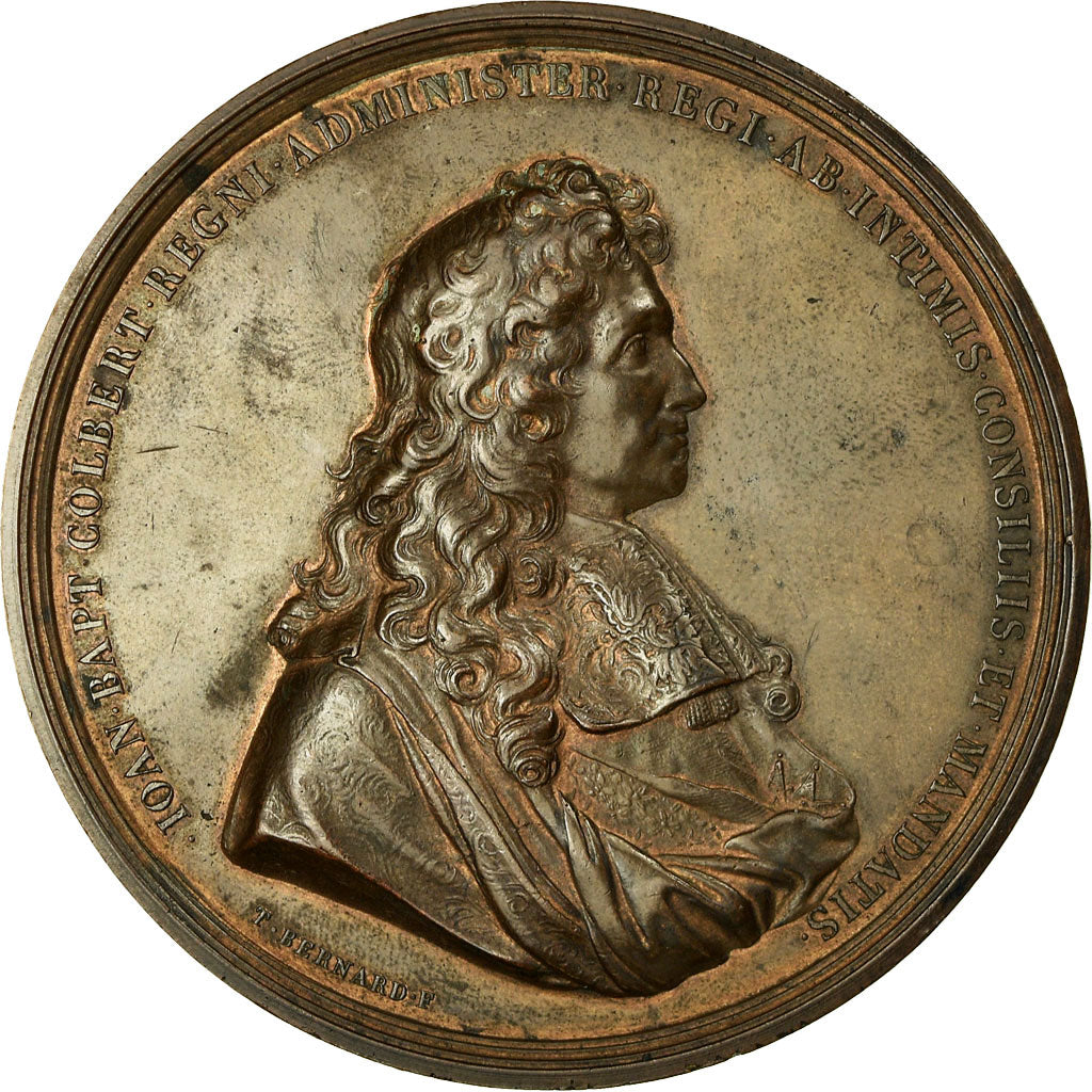 France, Médaille, Colbert, Controleur des Finances de Louis XIV, 1683, T.