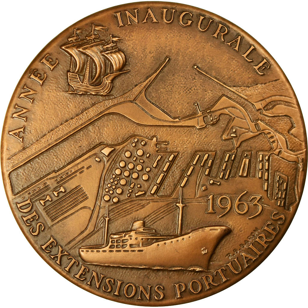 França, Medal, Chambre de Commerce de Dunkerque, Navegação, 1963, Baron