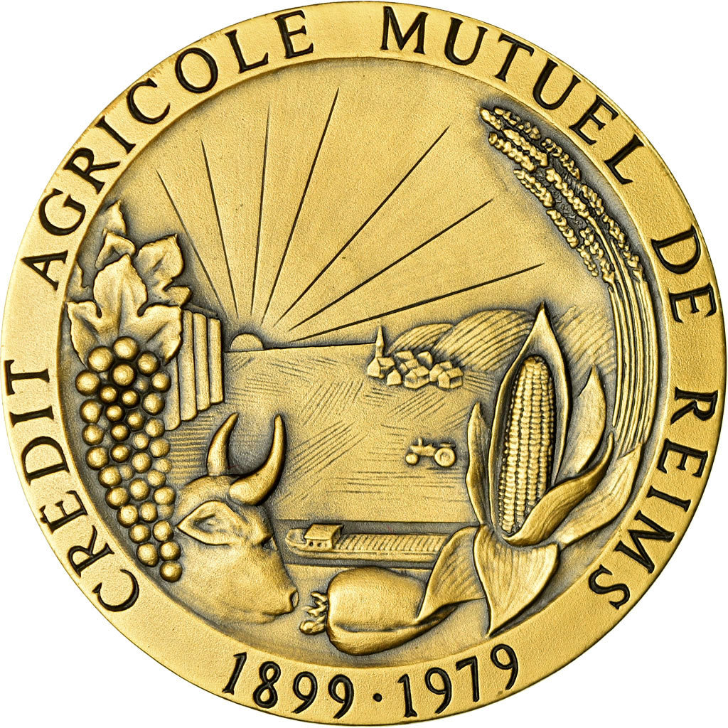 France, Medal, Banque, Crédit Agricole Mutuel de Reims, MS(64), Bronze