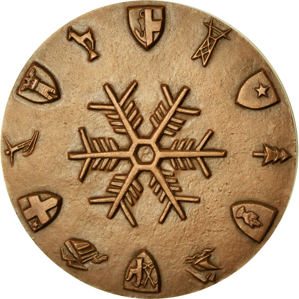 Francia, medalla, Chambre de Commerce de Chambéry, 1960, Birett-Liadet, SC+