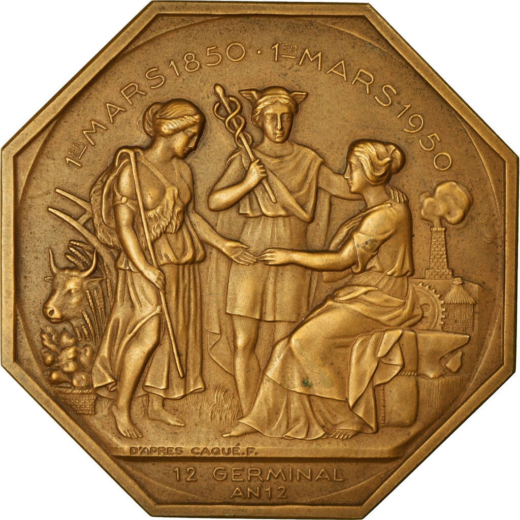França, Medal, Chambre de Commerce de Saint-Quentin et de l'Aisne, 1950, Bazor