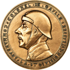 France, Médaille, Colonel De Gaulle, Commandant la 4eme division cuirassée