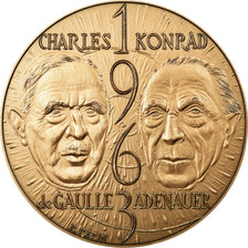 France, Medal, De Gaulle, Traité de l'Elysée, History, Pépin, MS(64), Bronze