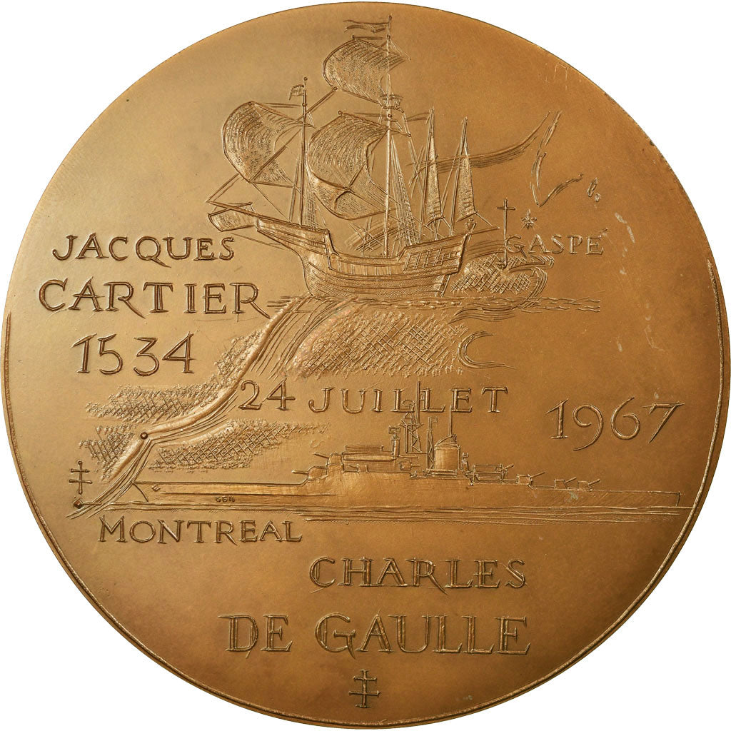 France, Medal, Hommage au Général de Gaulle, Québec 1967, History, 1988