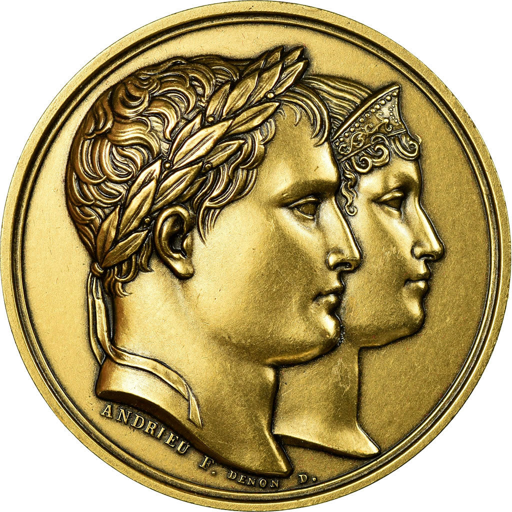 France, Médaille, Napoléon Ier et Joséphine, Denon / Andrieu, Refrappe, FDC