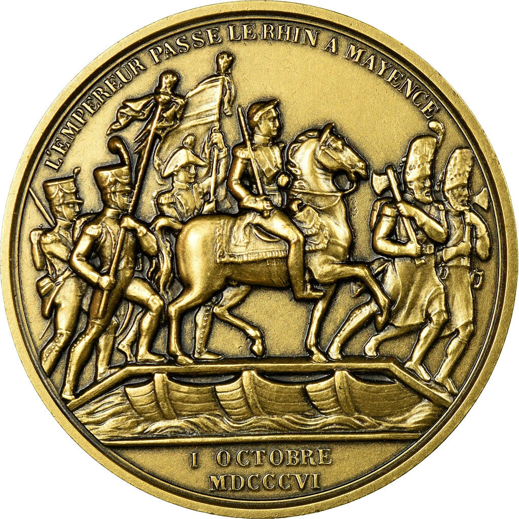 Frankreich, Medaille, Napoléon Ier, l'Empereur passe le Rhin à Mayence, Denon