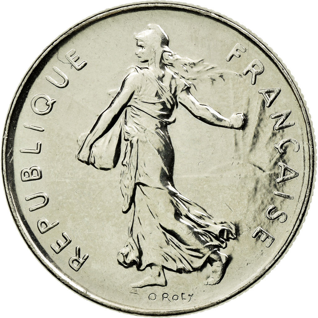 Coin, France, Semeuse, 5 Francs, 2001, MS(60-62), Nickel Clad Copper-Nickel
