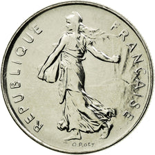 Moneta, Francja, Semeuse, 5 Francs, 2001, MS(60-62), Nikiel powlekany miedzią i