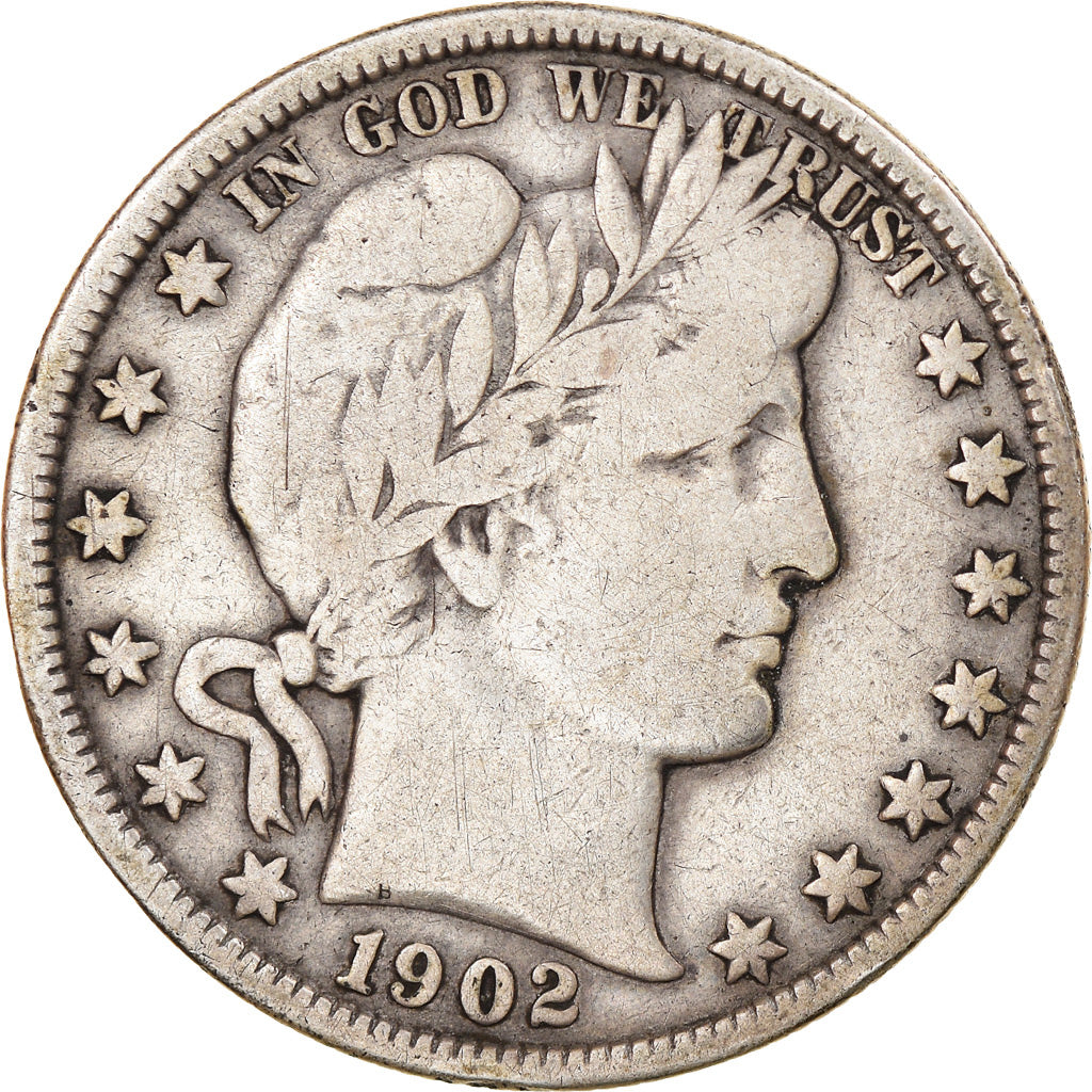 Moneda, Estados Unidos, Barber Half Dollar, Half Dollar, 1902, U.S. Mint