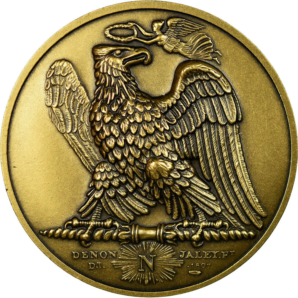 France, Medal, Napoléon, Bataille de Wagram, Denon, Restrike, MS(65-70), Bronze