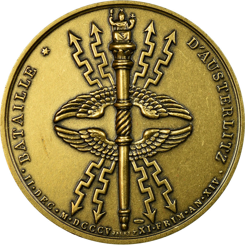 France, Medal, Napoléon Ier, Bataille d'Austerlitz, Denon, Restrike, MS(65-70)