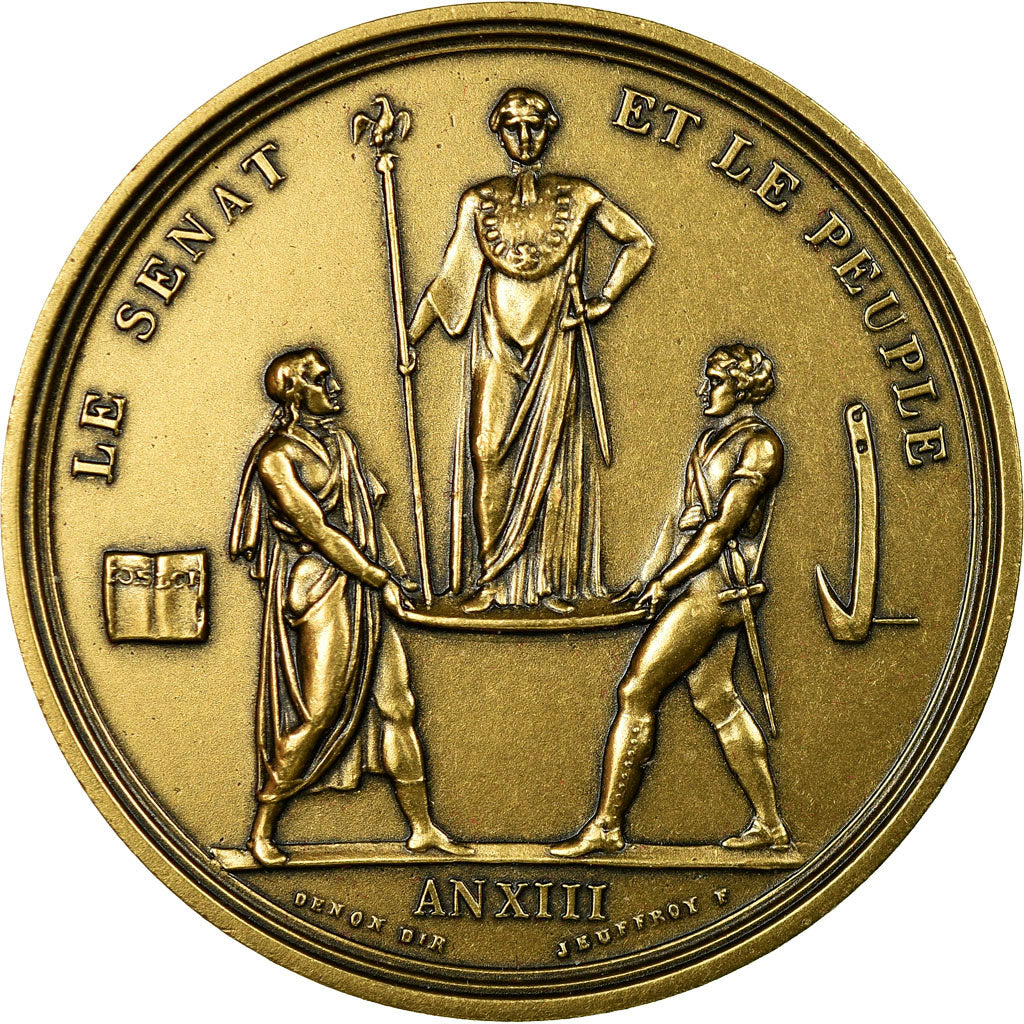 France, Médaille, Napoléon Ier, Le Sénat et le Peuple, Denon, Refrappe, FDC