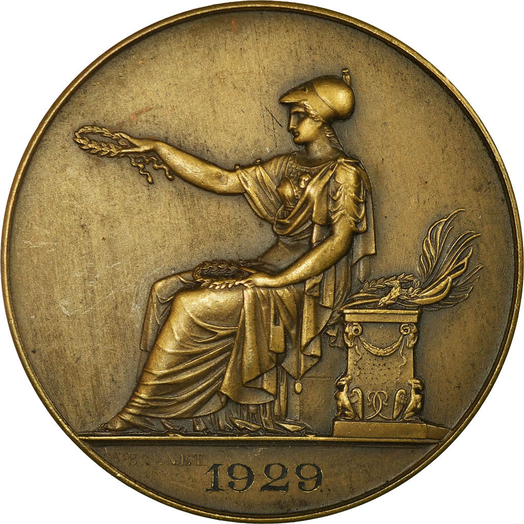 Francia, medaglia, La Société Industrielle de Reims, 1929, Brenet, SPL+