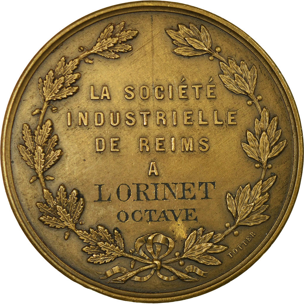 Francia, medaglia, La Société Industrielle de Reims, 1929, Brenet, SPL+