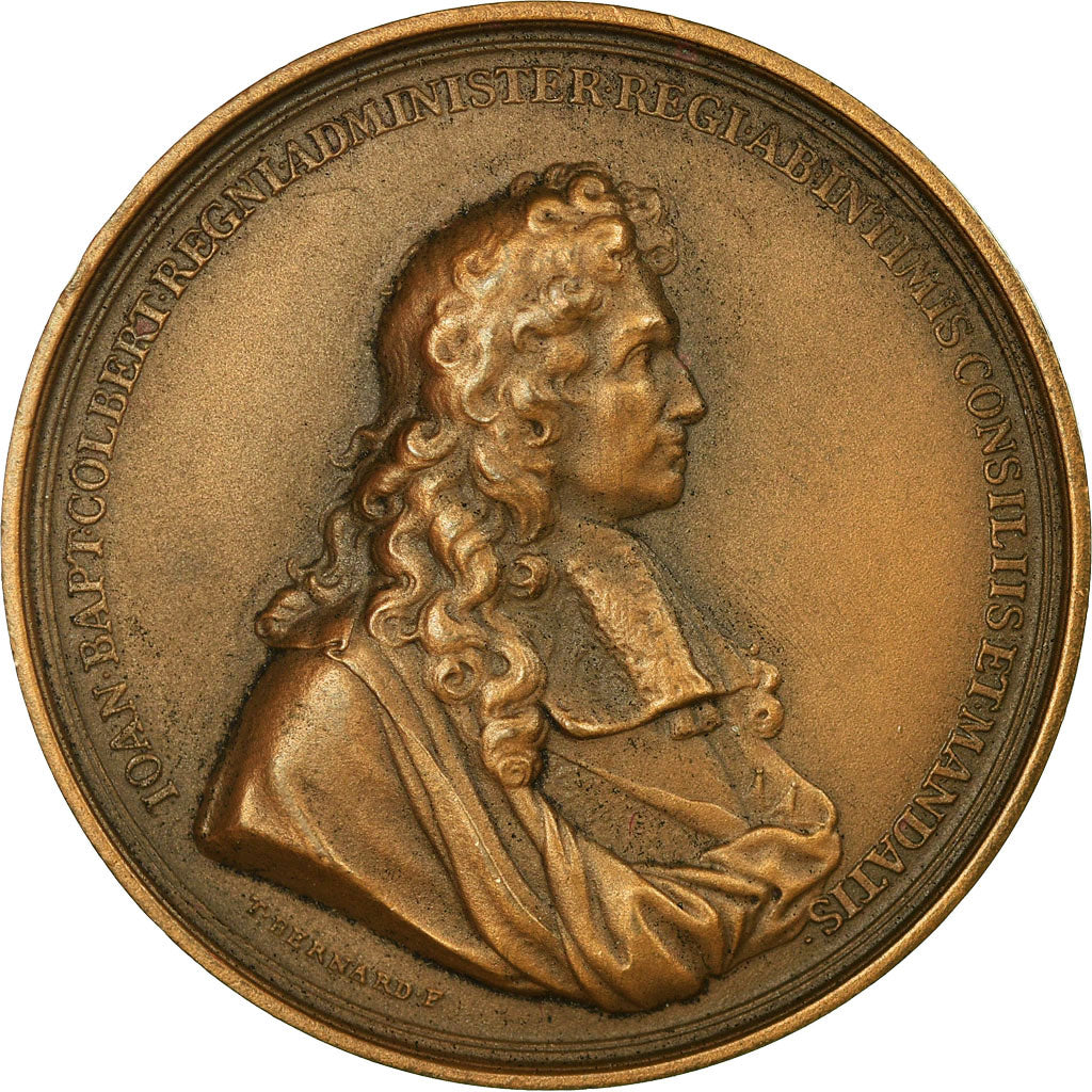 França, Medal, Colbert, Chambre de Commerce de Reims, 1952, T. Bernard, MS(63)