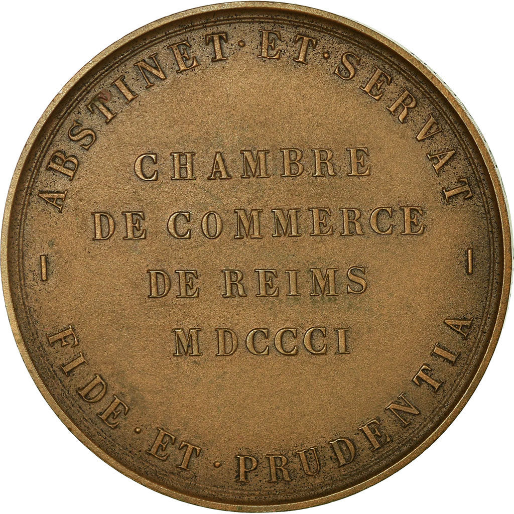 França, Medal, Colbert, Chambre de Commerce de Reims, 1952, T. Bernard, MS(63)