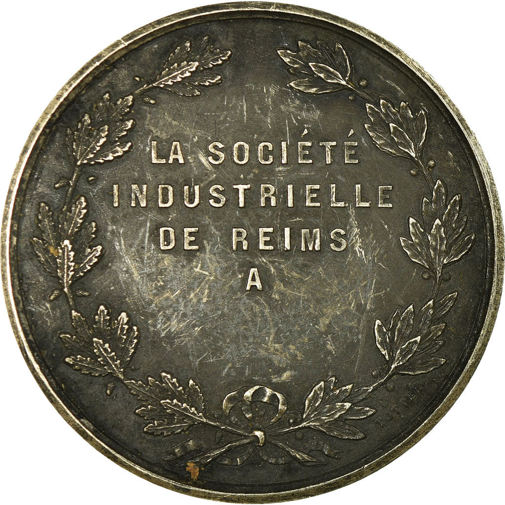 France, Médaille, La Société Industrielle de Reims, Brenet, TTB+, Argent