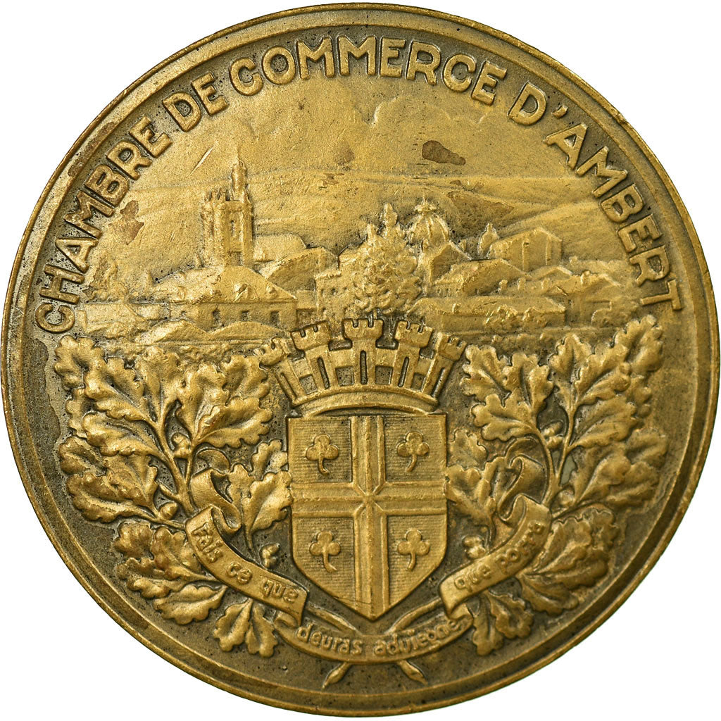 France, Médaille, Emmanuel Chabrier, Chambre de Commerce d'Ambert, SUP, Bronze