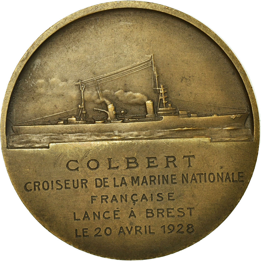 Francia, medalla, Colbert, Croiseur de la Marine Nationale Française, Brest