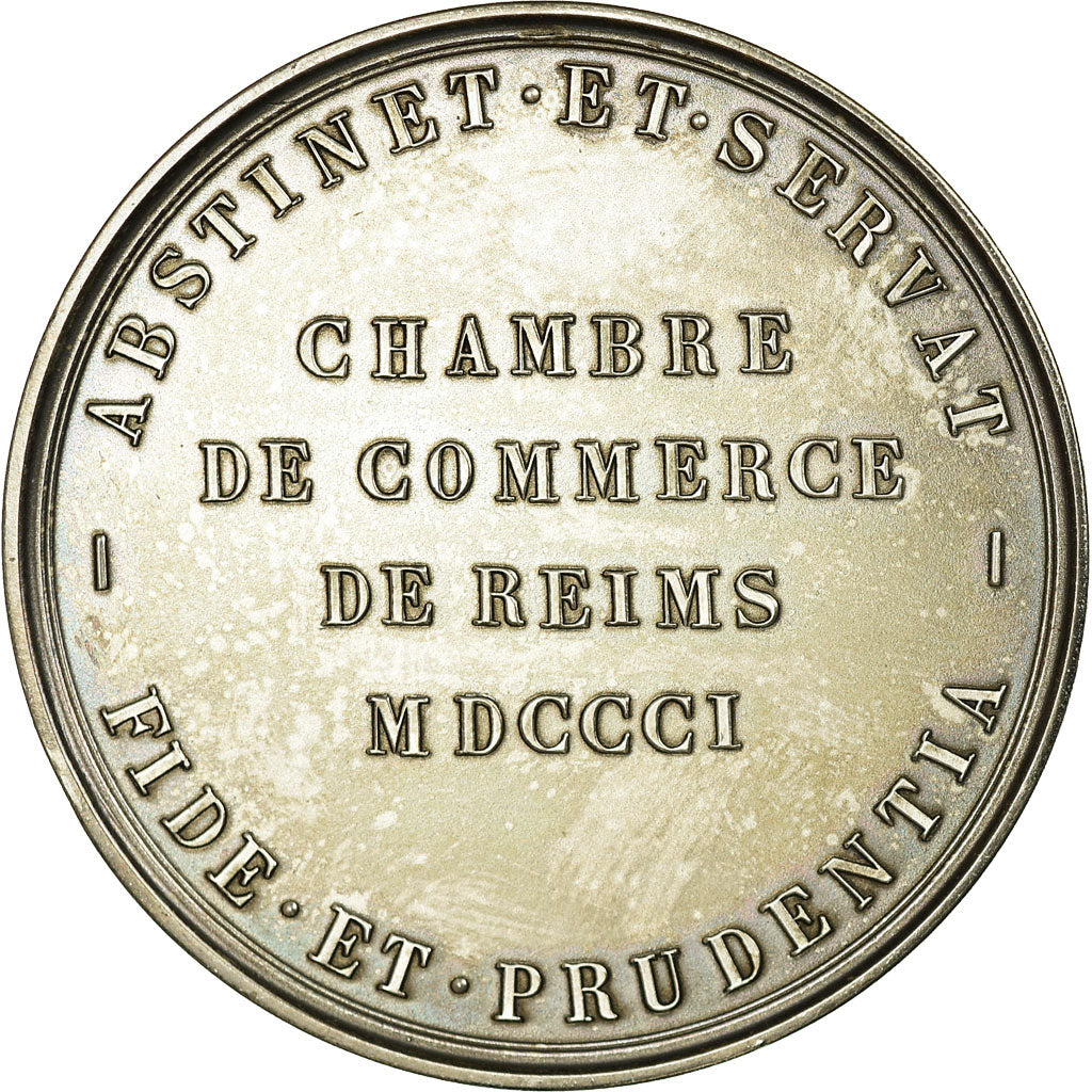 Francja, Medal, Colbert, Chambre de Commerce de Reims, Undated, T. Bernard