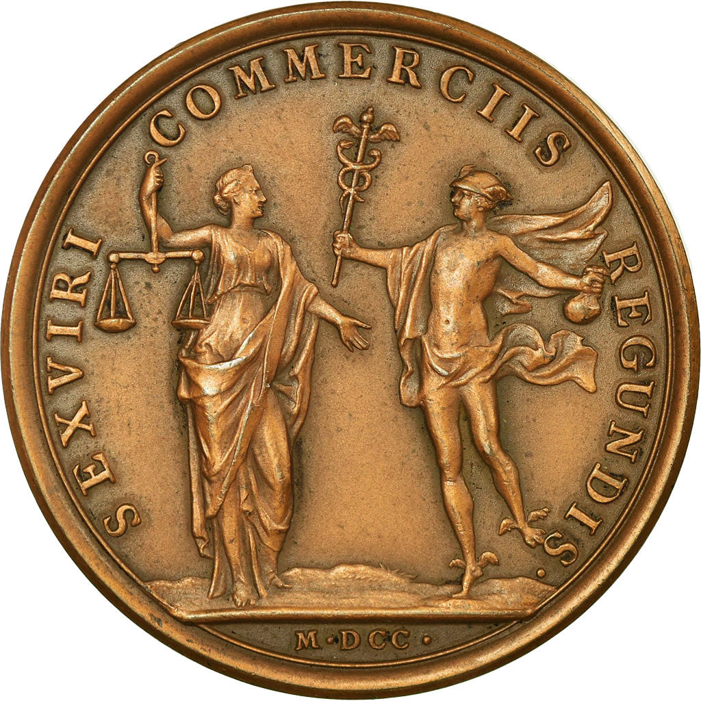 France, Medal, Louis XIV, Chambre de Commerce, History, Mauger, Restrike