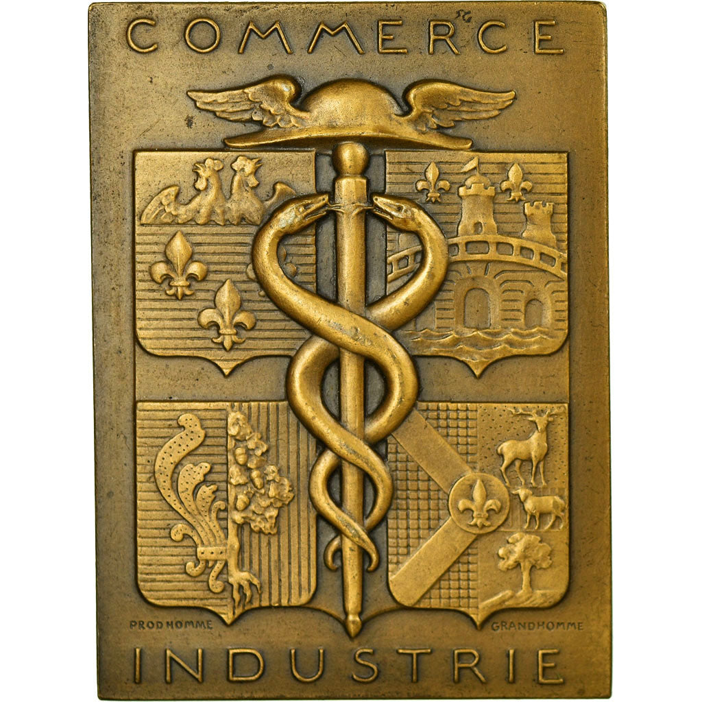 France, Medal, Chambre de Commerce de Versailles, Inauguration Par le