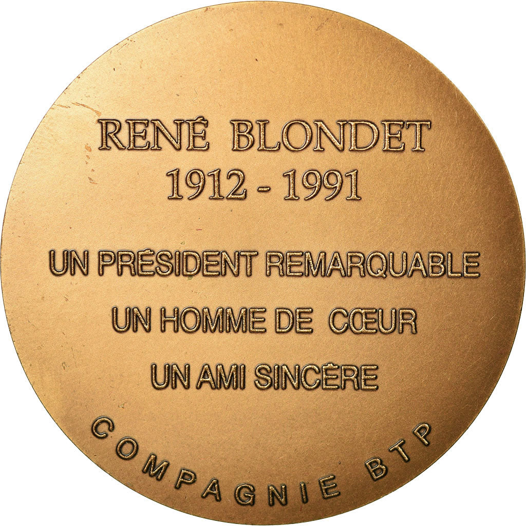 France, Medal, René Blondet, Compagnie BTP, Business & industry, 1991