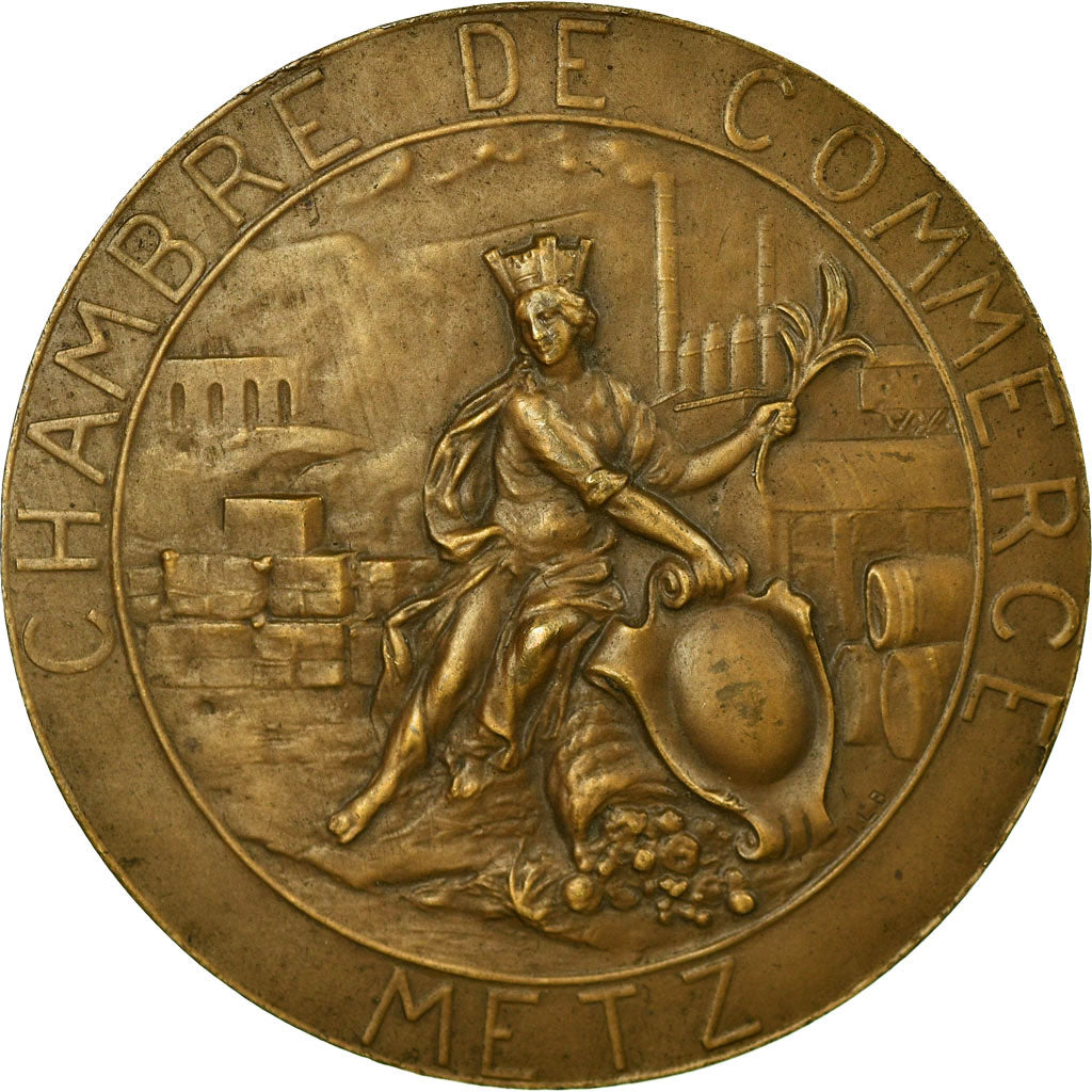 France, Medal, Chambre de Commerce de Metz, AU(55-58), Bronze