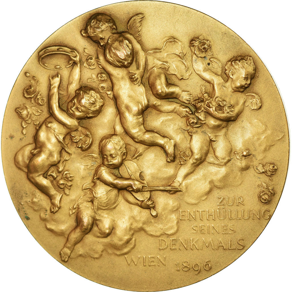 Österreich, Medaille, Musique, Mozart, Wien, 1896, Scharff, VZ+, Bronze