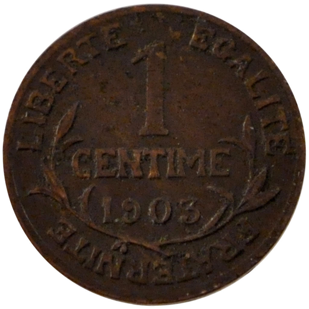 FRANCE, Dupuis, Centime, 1903, Paris, KM #840, AU(50-53), Bronze, 15, Gadoury...