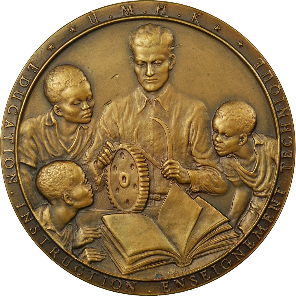 France, Médaille, Union Minière du Haut-Katanga, 1956, Brunet, FDC, Bronze