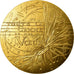 France, Médaille, Medaille de Voeux, Musique, 1991, TTB+, Gilt Bronze