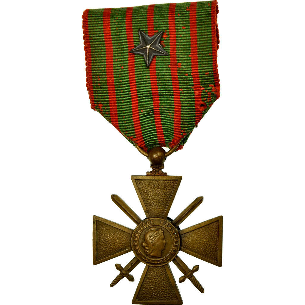 France, Croix de Guerre, Une Etoile, Médaille, 1914-1918, Excellent Quality