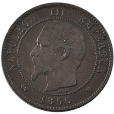 FRANCE, Napoléon III, 10 Centimes, 1856, Marseille, KM #771.6, EF(40-45), Bronze