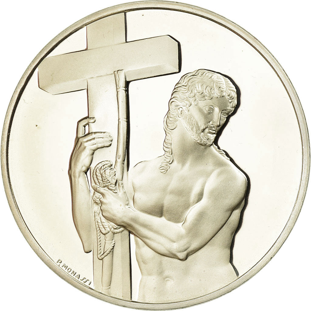 France, Médaille, Peinture, Michel Ange, Le Christ Ressuscité, Monassi, SPL+