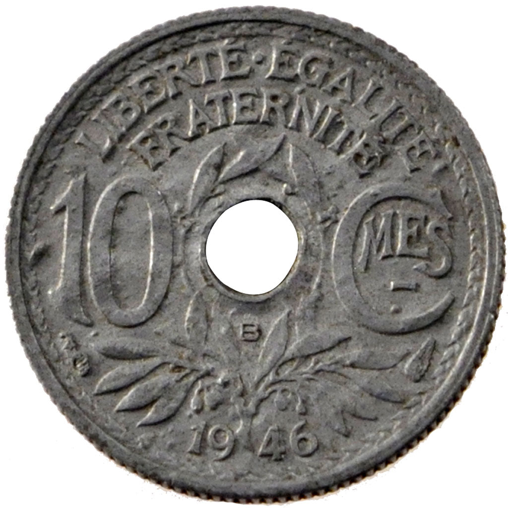 FRANCE, Lindauer, 10 Centimes, 1946, Beaumont - Le Roger, KM #906.2, AU(50-53),.