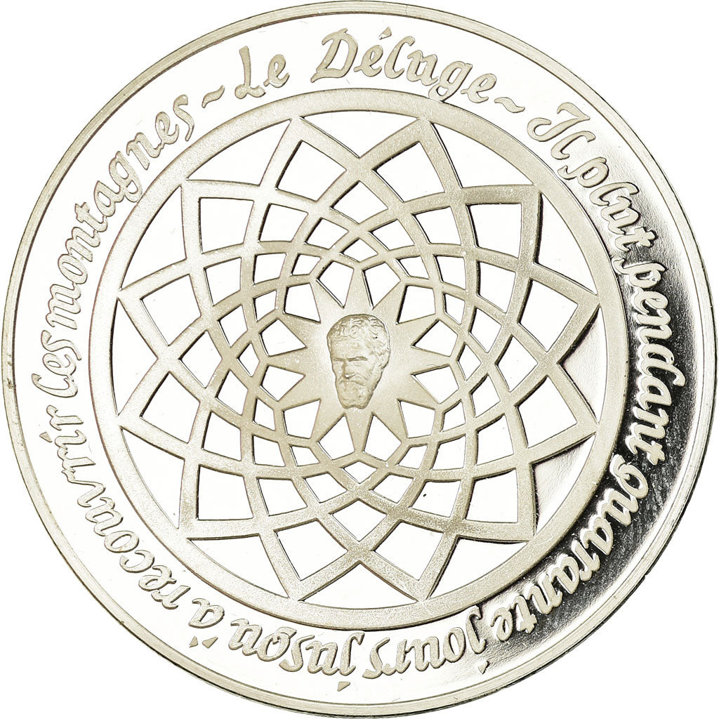 France, Medal, Peinture, Michel Ange, Le Déluge, Monassi, MS(64), Silver
