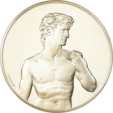 France, Medal, Peinture, Michel Ange, David, Monassi, MS(64), Silver