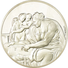Francja, Medal, Peinture, Michel Ange, La Sibylle de Cumes, Undated, Monassi